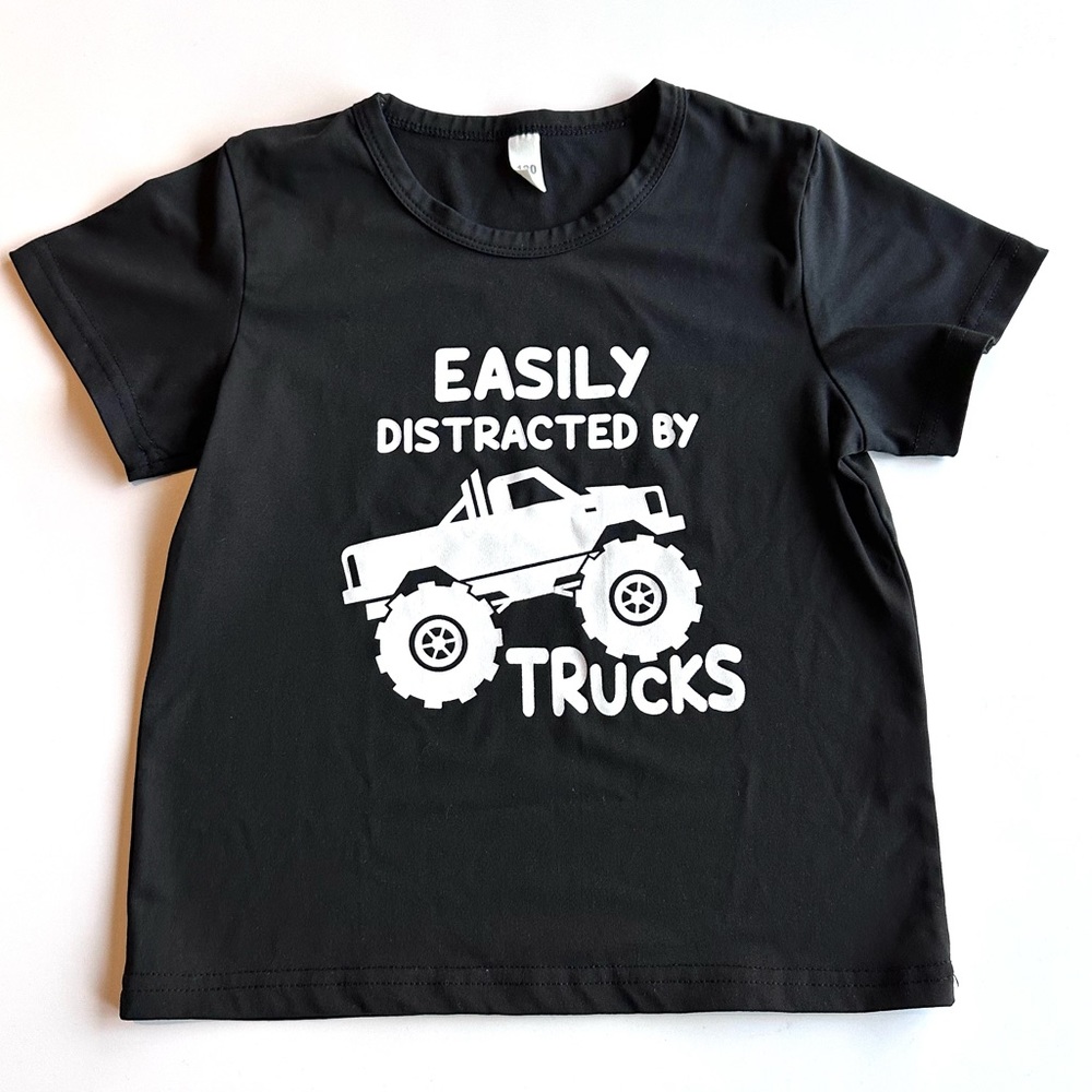 Easily Distracted by Trucks shirt 5T